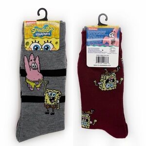 SpongeBob SquarePants Patrick Crew Socks Mens Womens Nickelodeon Y2K Fun Gift